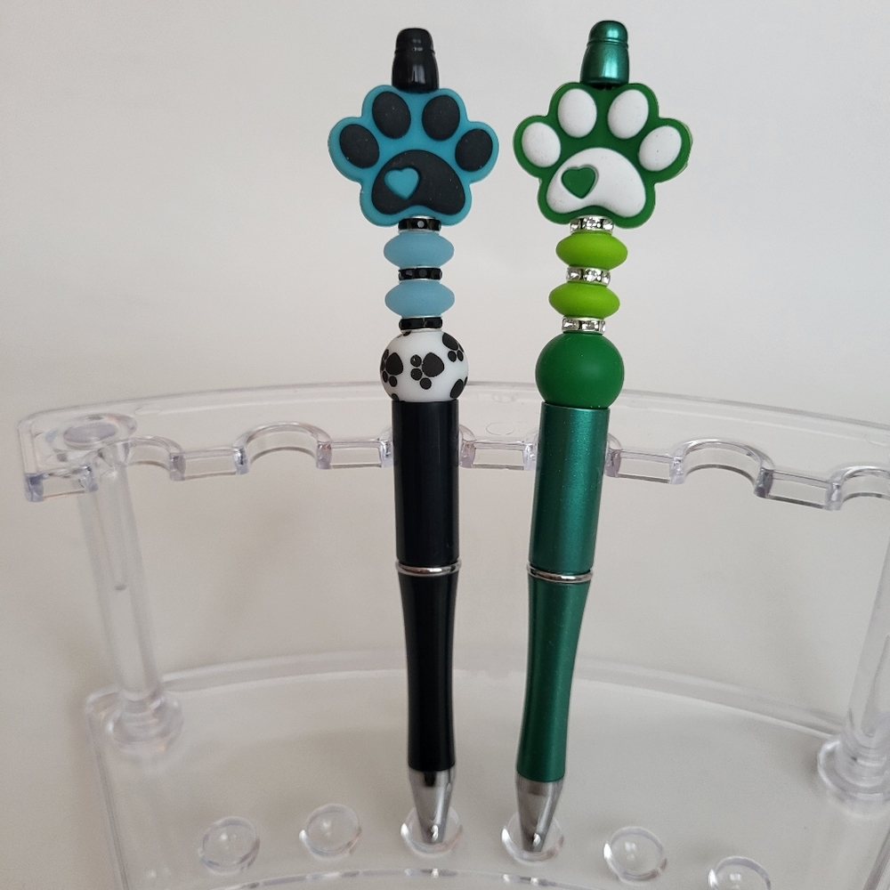 Dog Paw Cat Paw Beaded Pen Pets Animals Kitten Puppy